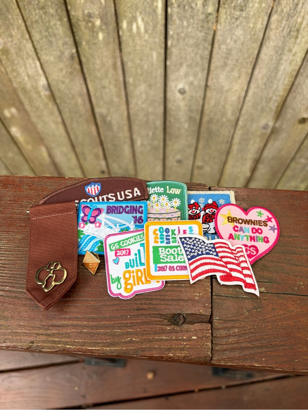 Assorted Girl Scout USA Patches and Pins